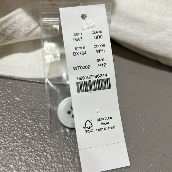 J. Crew bx764 Seaside cargo pant in linen-TENCEL™ lyocell blend White NWt 12P - Picture 8 of 12